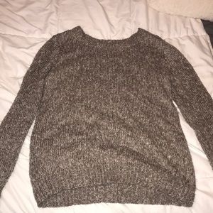 Brown with white sweater long sleeve